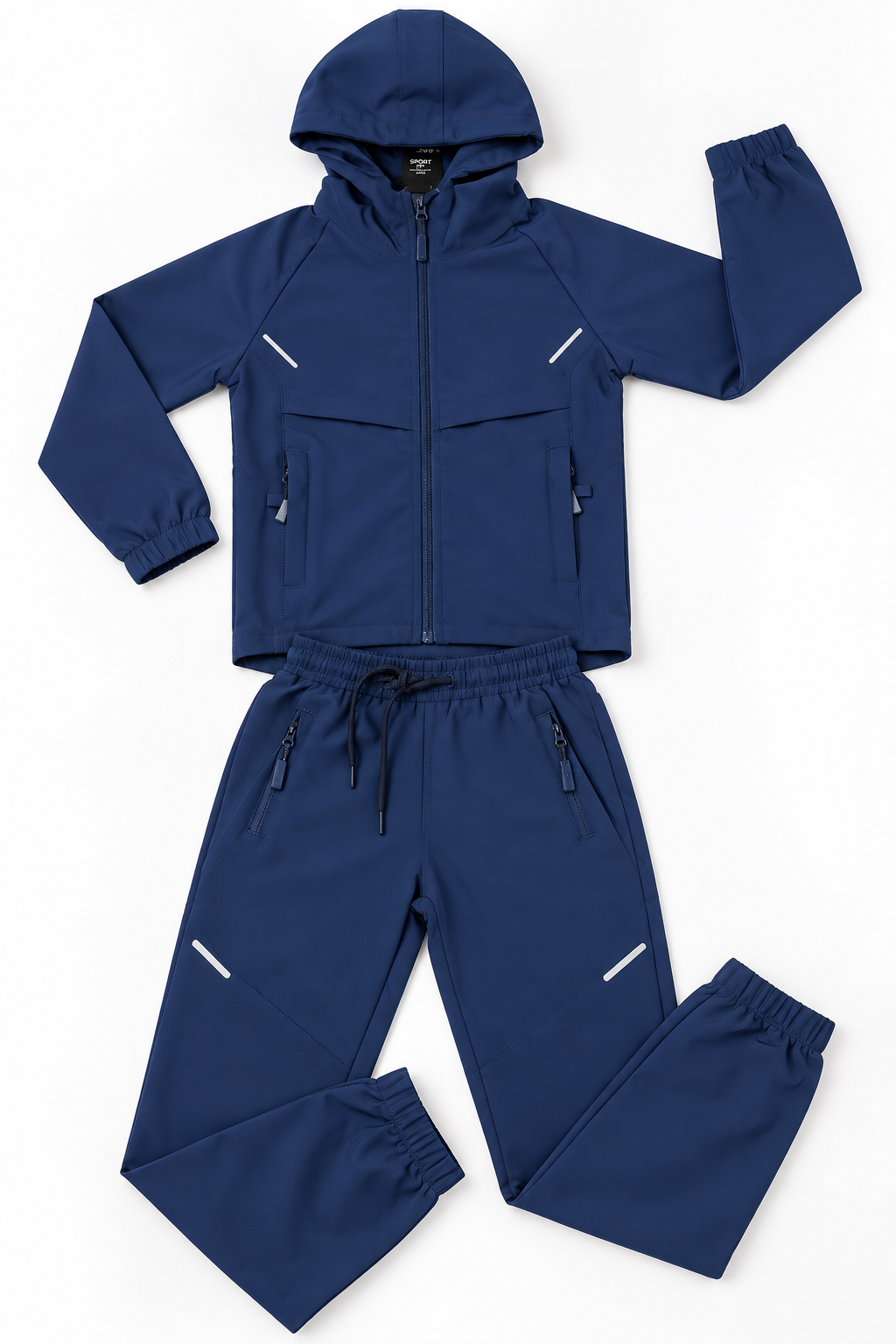 Ensemble garçon 2 pièces - Veste à capuche § pantalon- Bleu marine