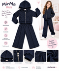 Ensemble fille 2 pièces à capuche – Bleu marine ✨